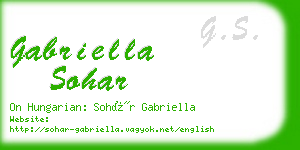 gabriella sohar business card